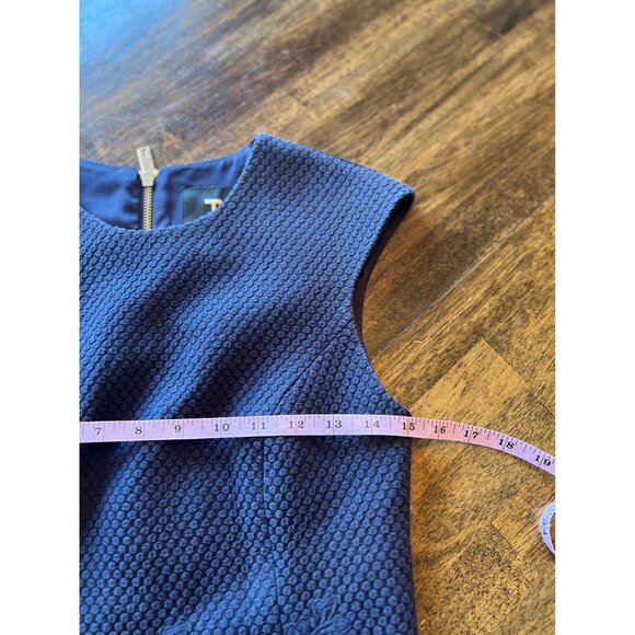 Ted Baker Navy Blue Sleeveless Mini Dress Size 1 Juniors - Picture 8 of 11